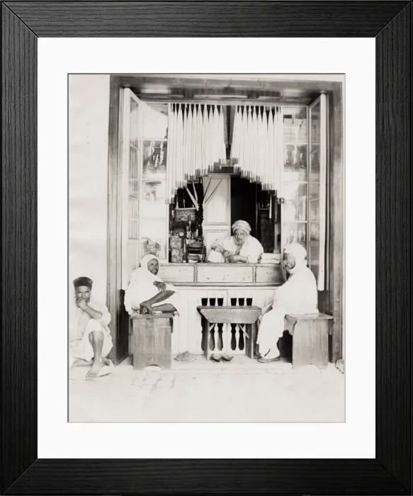 Framed Print : Scent, perfume seller, perfumier, merchant, North Africa Framed Print : Scent, perfume seller, perfumier, merchant, North Africa