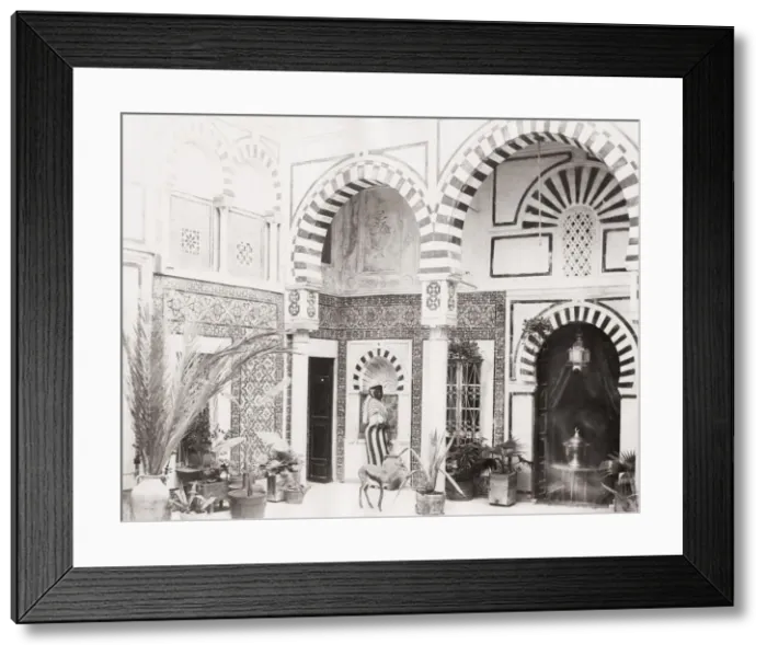 Framed Print : Interior courtyard of an Arab home, house, Tunisia Framed Print : Interior courtyard of an Arab home, house, Tunisia