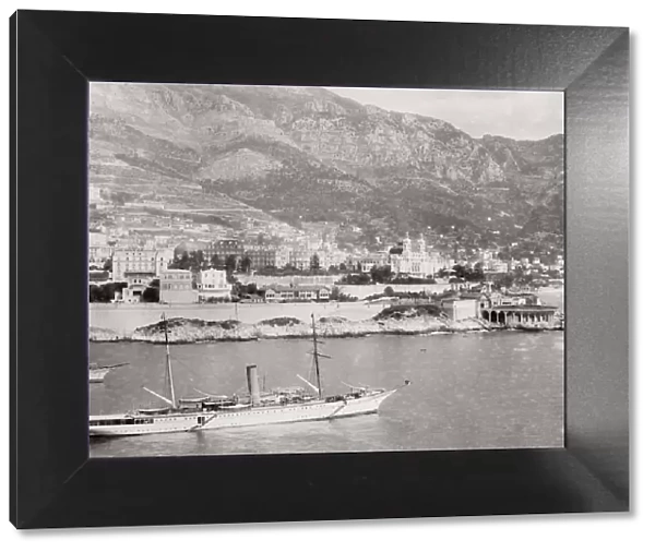 General view of Monte Carlo, Monaco from the sea