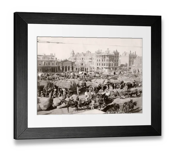 Framed Print : Morning market, Johannesburg, South Africa, c. 1900 Framed Print : Morning market, Johannesburg, South Africa, c. 1900