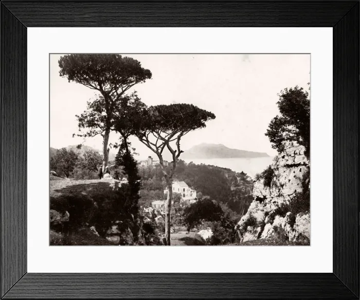 Framed Print : Italy - view towards the sea on the island of Capri Framed Print : Italy - view towards the sea on the island of Capri
