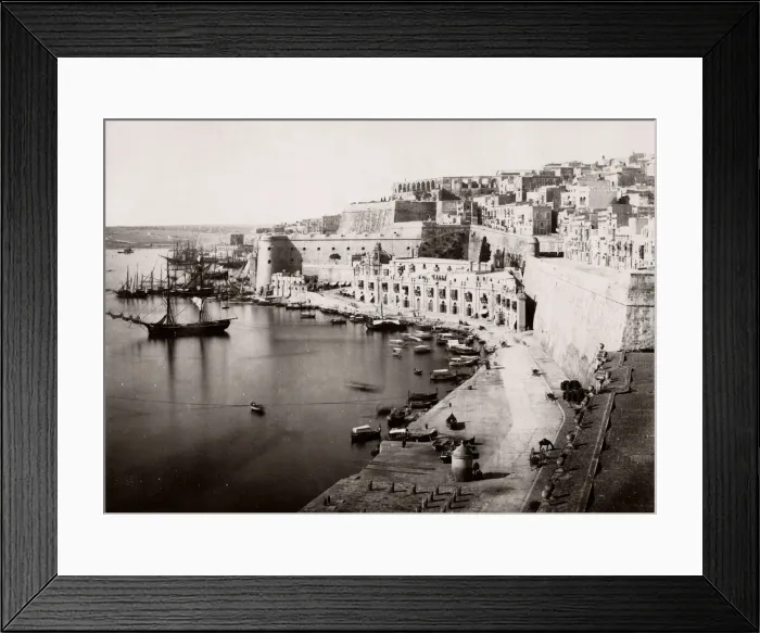 Framed Print : View of the city, Grand Harbour, Valletta, Malta Framed Print : View of the city, Grand Harbour, Valletta, Malta