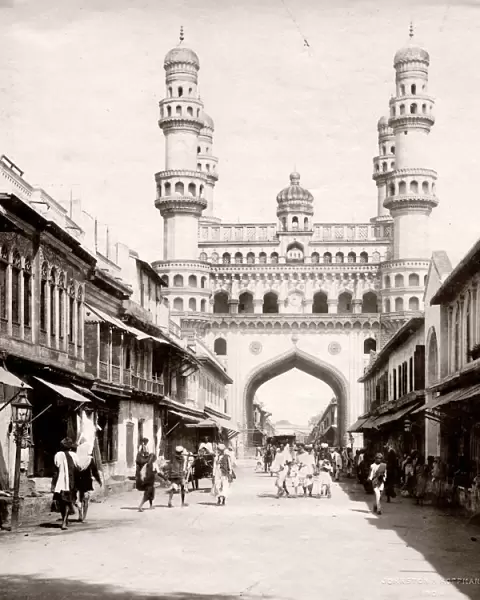 Charminar, Hyderabad, India, street scene