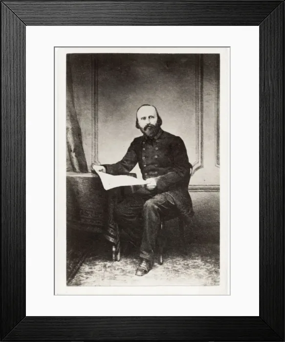 Framed Print : Giuseppe Maria Garibaldi, soldier politician, Italy
