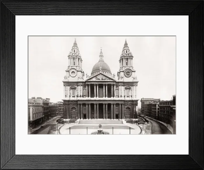 Framed Print : West front of St Pauls Cathedral, London Framed Print : West front of St Pauls Cathedral, London
