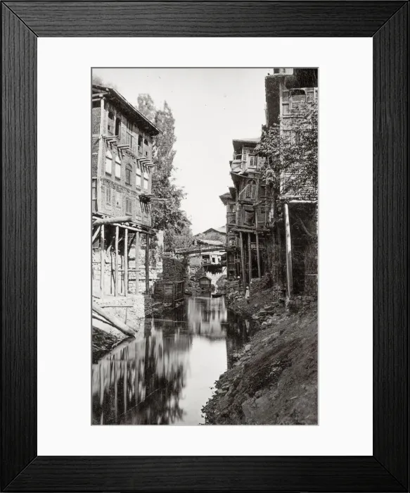 Framed Print : On the Marqual Canal Srinagar, India Framed Print : On the Marqual Canal Srinagar, India