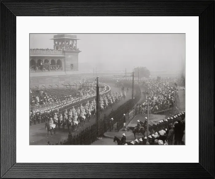 Framed Print : Delhi Durbar, probably 1911, cavalry procession Framed Print : Delhi Durbar, probably 1911, cavalry procession