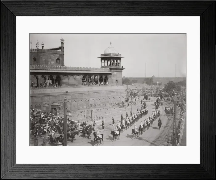 Framed Print : Delhi Durbar, probably 1911, Indian cavalry Framed Print : Delhi Durbar, probably 1911, Indian cavalry