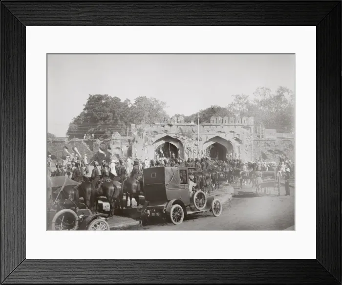 Framed Print : Delhi Durbar, probably 1911. motor cars Cashmere, Kashmir Gate Framed Print : Delhi Durbar, probably 1911. motor cars Cashmere, Kashmir Gate