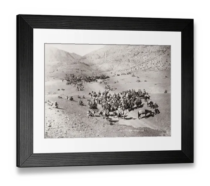 Framed Print : Caravan heading into the Khyber Pass, North West Frontier Framed Print : Caravan heading into the Khyber Pass, North West Frontier