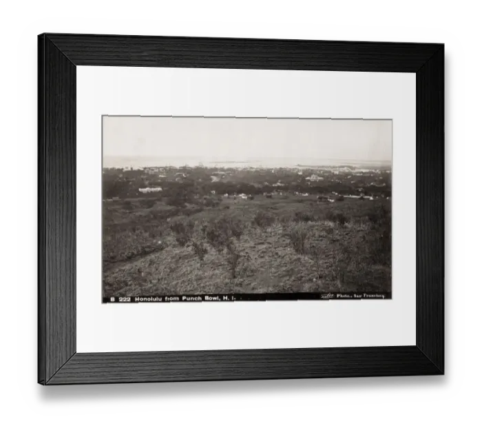 Framed Print : Honolulu from Punch Bowl, Hawaii, Taber studio Framed Print : Honolulu from Punch Bowl, Hawaii, Taber studio