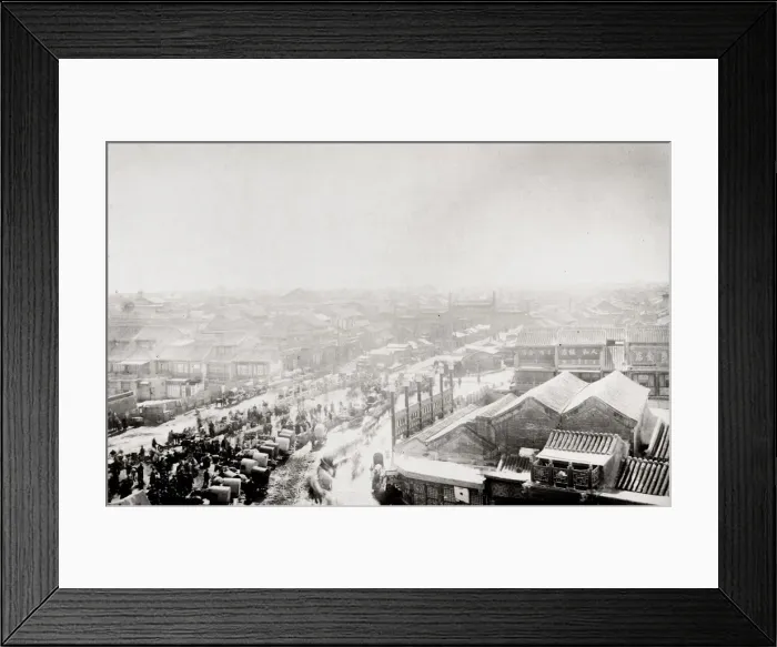 Framed Print : Pont des Mendiants street scene, Peking, Beijing, China Framed Print : Pont des Mendiants street scene, Peking, Beijing, China