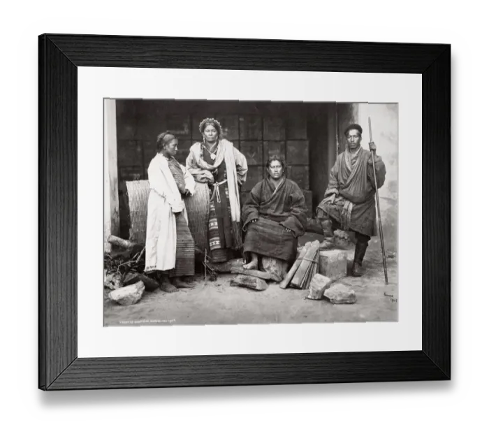Framed Print : Group of Bhooteas, Bhutanese, Darjeeling, India Framed Print : Group of Bhooteas, Bhutanese, Darjeeling, India