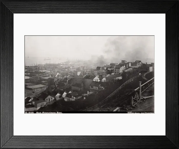 Framed Print : View of San Francisco and the bay, California, USA Framed Print : View of San Francisco and the bay, California, USA