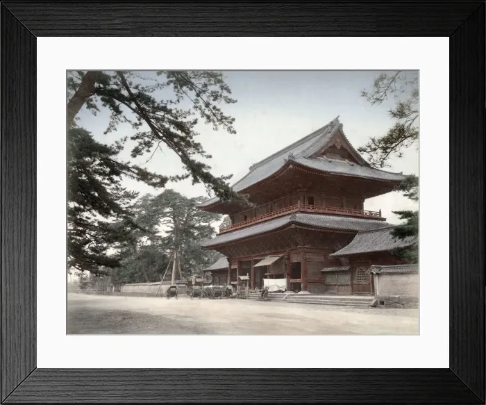 Framed Print : Gateway, Shiba Temple, Tokyo, Japan, 1880 s