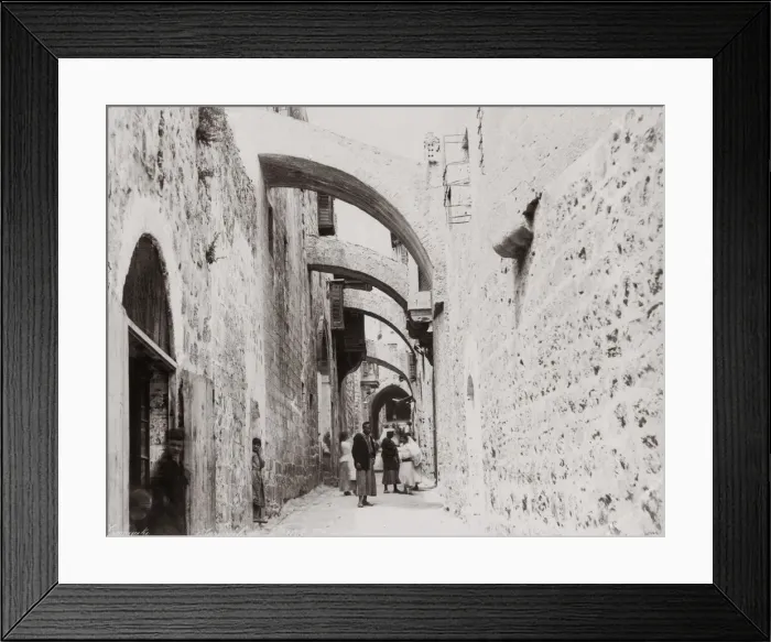 Framed Print : Street scene in Jerusalem, Palestine (Israel) c. 1890 Framed Print : Street scene in Jerusalem, Palestine (Israel) c. 1890