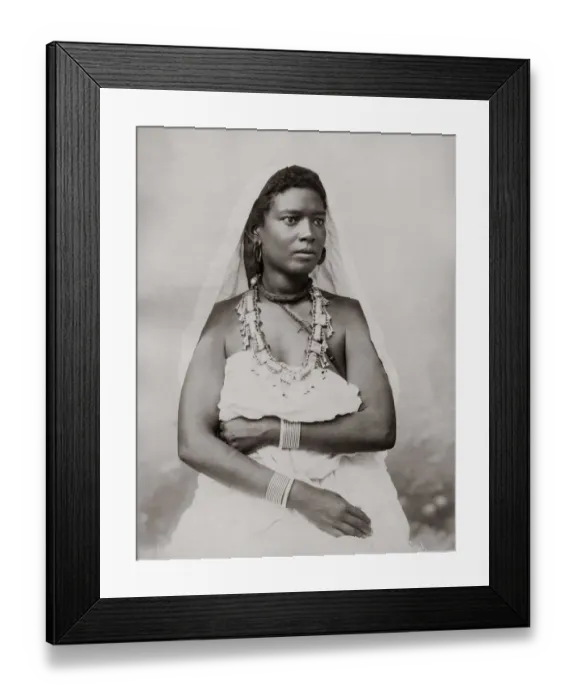 Framed Print : Portrait of a young woman, north Africa, c. 1890 Framed Print : Portrait of a young woman, north Africa, c. 1890