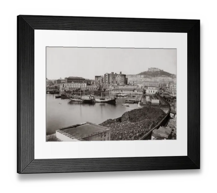 Framed Print : Certosa di San Martino and harbour, Naples, Italy, c1870 s Framed Print : Certosa di San Martino and harbour, Naples, Italy, c1870 s
