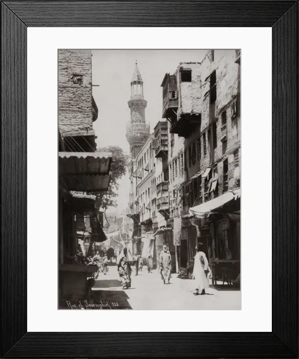 Framed Print : Street in Cairo, Egypt, c. 1890 Framed Print : Street in Cairo, Egypt, c. 1890