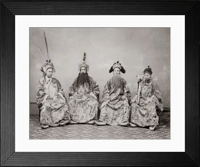 Framed Print : Group of Chinese actors, c. 1880 s Framed Print : Group of Chinese actors, c. 1880 s
