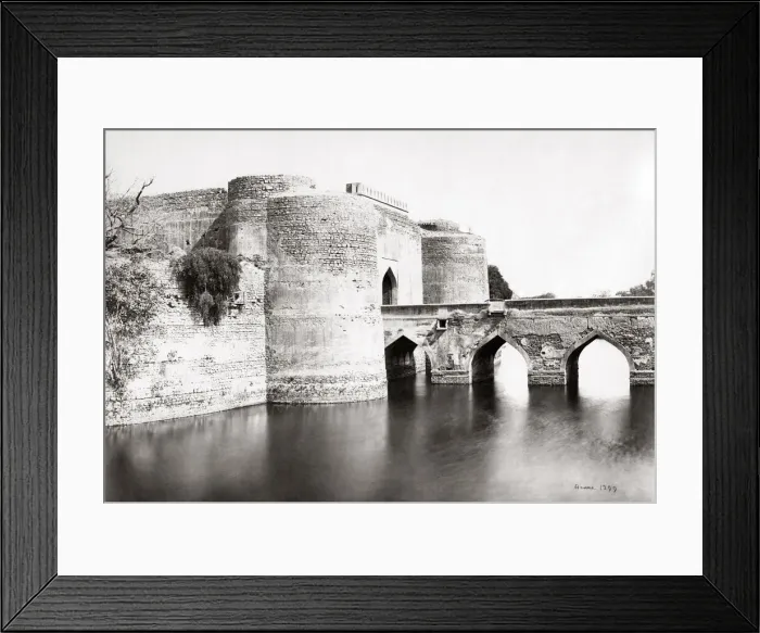 Framed Print : Bhurtphore, Bharatpur India, gate to the fort, 1860 s Framed Print : Bhurtphore, Bharatpur India, gate to the fort, 1860 s