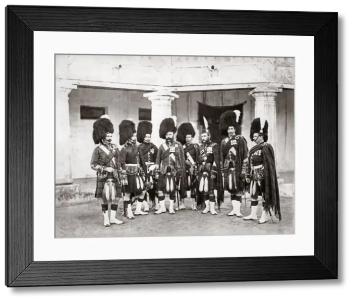 Framed Print : 79th Highlanders, British army regiment, India c. 1860 s Framed Print : 79th Highlanders, British army regiment, India c. 1860 s