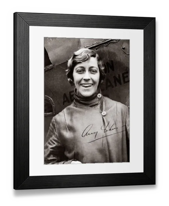 Framed Print : Amy Johnson CBE (1 July 1903 - 5 January 1941) pioneering English aviator Framed Print : Amy Johnson CBE (1 July 1903 - 5 January 1941) pioneering English aviator