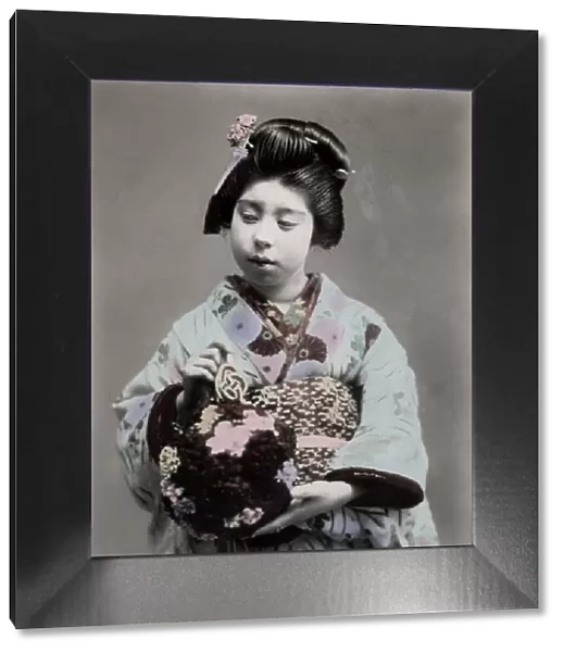 c. 1880s Japan - portrait of a geisha