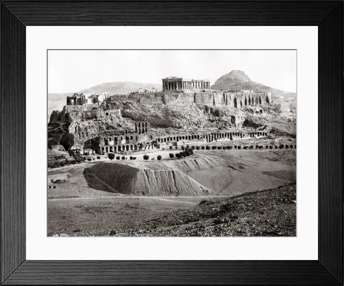 Framed Print : c. 1880s Greece Athens - the Acropolis and Parthenon Framed Print : c. 1880s Greece Athens - the Acropolis and Parthenon