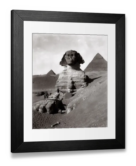 Framed Print : c. 1880s Egypt Cairo - the sphinx and pyramids Framed Print : c. 1880s Egypt Cairo - the sphinx and pyramids