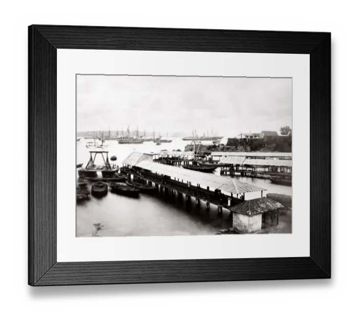 Framed Print : c. 1870s harbour scene with ships - probably Colombo, Ceylon Sri Lanka Framed Print : c. 1870s harbour scene with ships - probably Colombo, Ceylon Sri Lanka