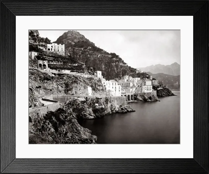 Framed Print : c1880s - Italy - Atrani on the Amalfi coast Framed Print : c1880s - Italy - Atrani on the Amalfi coast