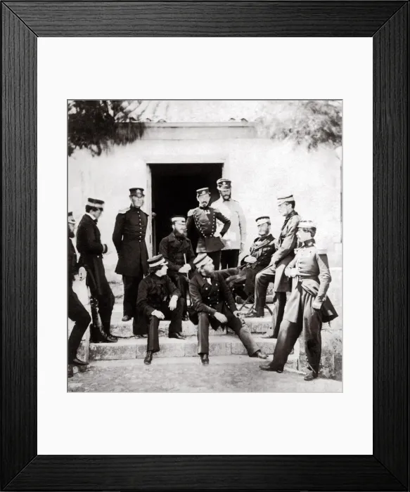 Framed Print : c. 1855 Crimea Crimean War (Roger Fenton) - British and French officers Framed Print : c. 1855 Crimea Crimean War (Roger Fenton) - British and French officers