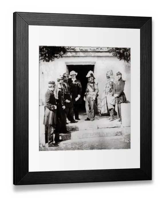 Framed Print : c. 1855 Crimea Crimean War (Roger Fenton) - British and French officers Framed Print : c. 1855 Crimea Crimean War (Roger Fenton) - British and French officers