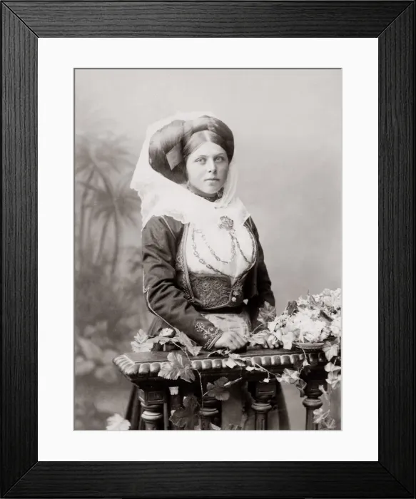 Framed Print : c. 1890s Greece Corfu - style of Greek clothes Framed Print : c. 1890s Greece Corfu - style of Greek clothes