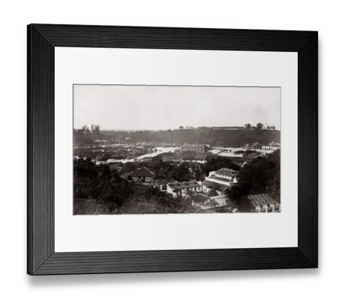Framed Print : c. 1870 Singapore - view from Pear Hill Framed Print : c. 1870 Singapore - view from Pear Hill