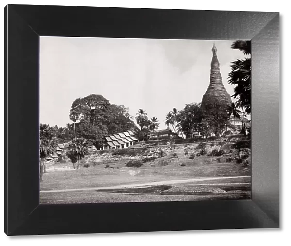 c. 1870s India Burma Myanmar - Shwedagon pagoda