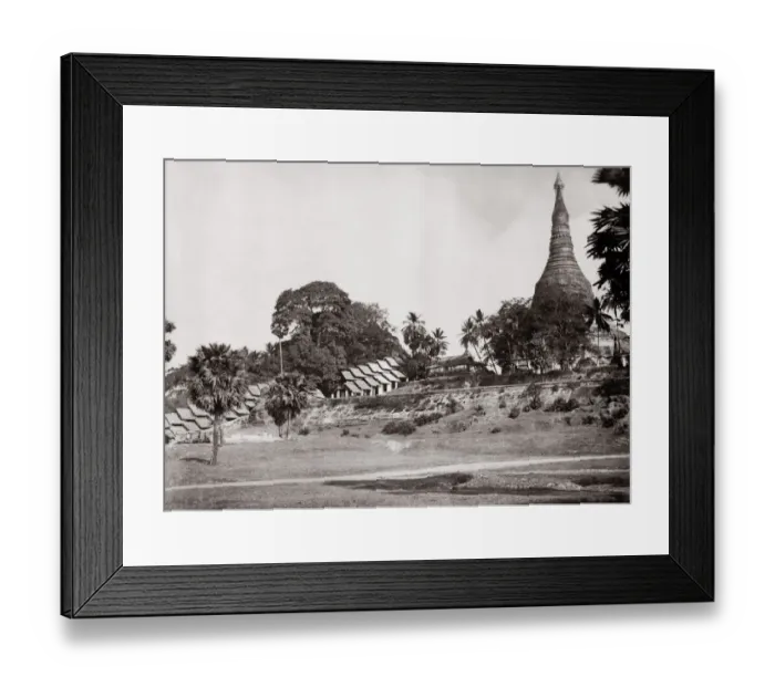 Framed Print : c. 1870s India Burma Myanmar - Shwedagon pagoda Framed Print : c. 1870s India Burma Myanmar - Shwedagon pagoda