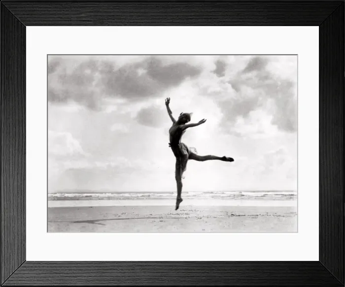 Framed Print : Dancer on a beach - by Bertram Park, c. 1930s Framed Print : Dancer on a beach - by Bertram Park, c. 1930s