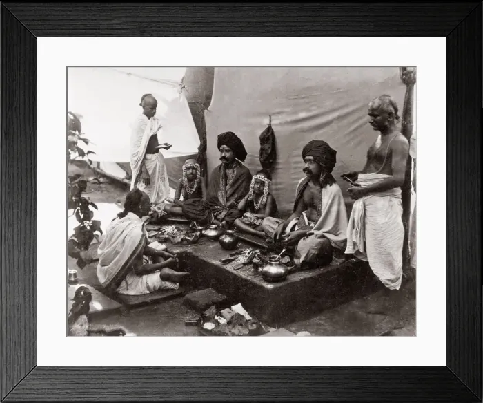 Framed Print : c. 1880s India - fakirs or holy men Framed Print : c. 1880s India - fakirs or holy men