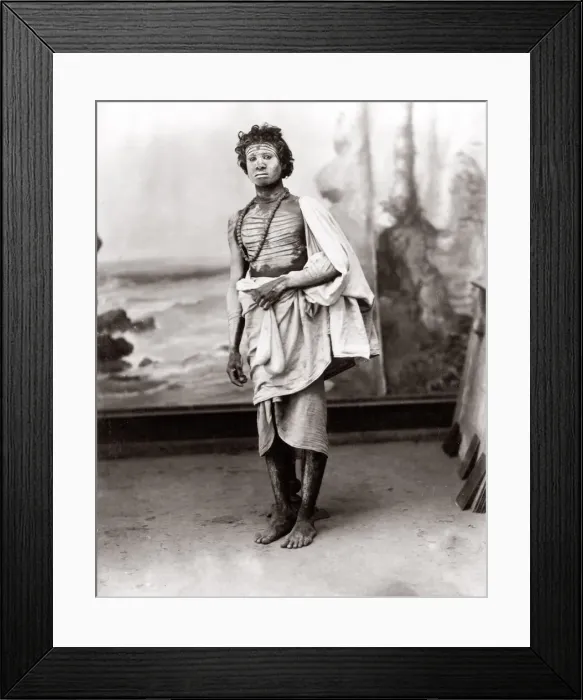 Framed Print : c. 1880s India - fakir or holy man Framed Print : c. 1880s India - fakir or holy man