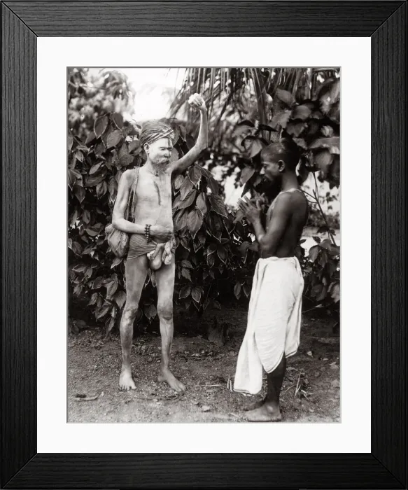 Framed Print : c. 1880s India - fakir or holy man Framed Print : c. 1880s India - fakir or holy man