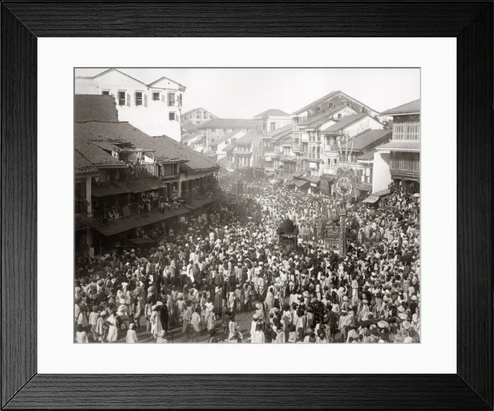 Framed Print : India - Muslim religious street procession Bombay Mumbai Framed Print : India - Muslim religious street procession Bombay Mumbai