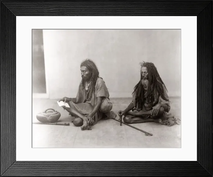 Framed Print : c. 1880s India - fakirs or holy men Framed Print : c. 1880s India - fakirs or holy men