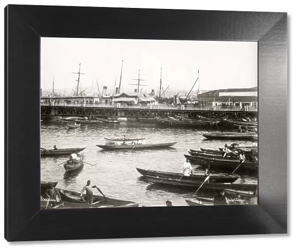 c. 1890s Turkey harbour scene Constantinople Istanbul