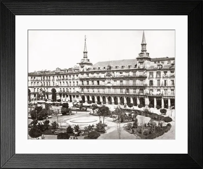 Framed Print : c. 1880s Spain - facade of palace Plaza Mayor Framed Print : c. 1880s Spain - facade of palace Plaza Mayor