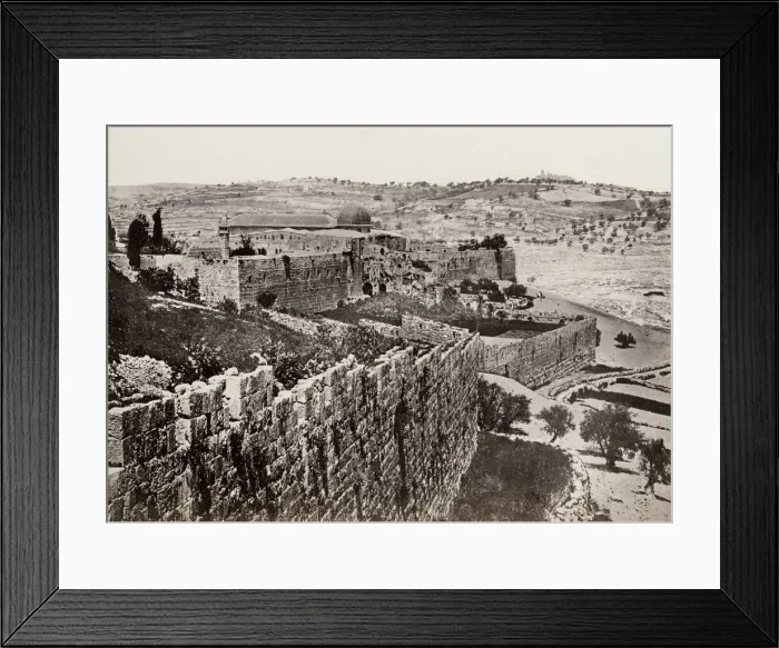 Framed Print : Walls and Al-Aqsa mosque, Jerusalem Framed Print : Walls and Al-Aqsa mosque, Jerusalem