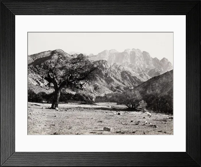 Framed Print : Mount Serbal from the Wadee Feyran, Wadi Feiran Framed Print : Mount Serbal from the Wadee Feyran, Wadi Feiran