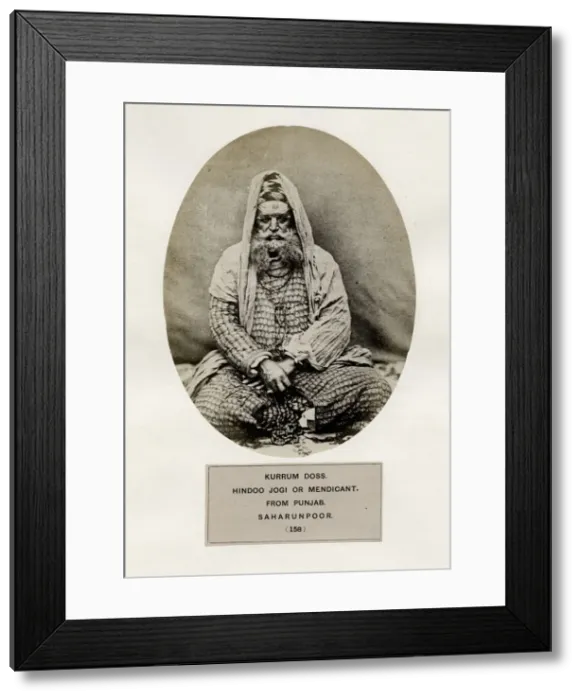 Framed Print : Kurrrum Doss, Hindoo jogi or mendicant, from Punjab