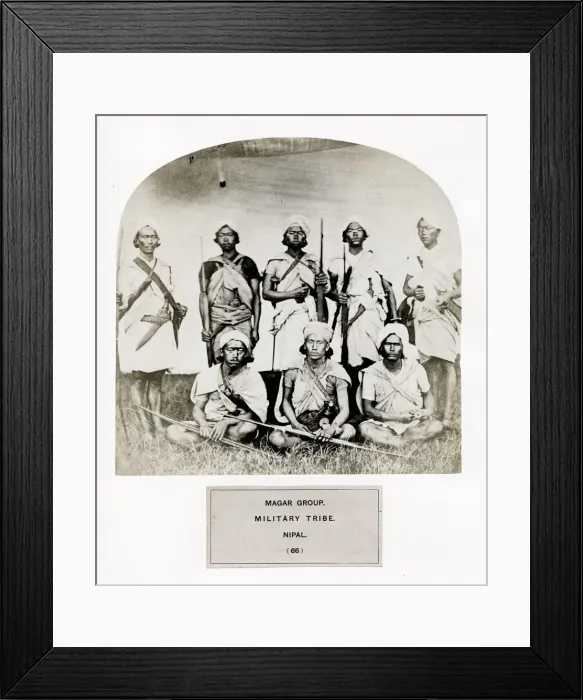 Framed Print : Magar Group, military tribe, Nepal Framed Print : Magar Group, military tribe, Nepal